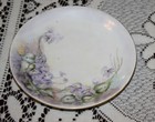 Vintage C T Altwasser Germany handpainted dish, 6 inch diameter, purple floral — photo 5