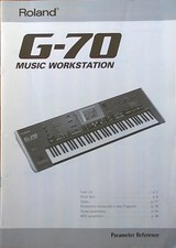 Roland G-70 Sintetizzatore Tastiera Parametro Originale Riferimento Manuale Proprietario Libro