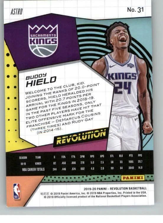 2019-20 Panini Revolution Astro #31 Buddy Hield (ref 131988) - Image 2 of 2
