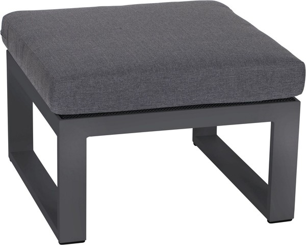 "Lesli Living Loungehocker \"Pina Colada Negro\" Schwarzgrau/Anthrazit Sitzhocker"-image