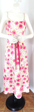 Vtg Coldwater Creek Floral Spaghetti Strap Fit & Flare Midi Garden Party Dress
