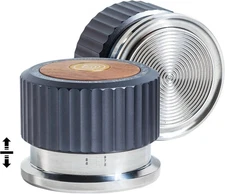 zeroHero 58.5MM Spring-Loaded Espresso Tamper, Ergonomic Grip, Adjustable Depth