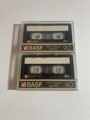 2x Basf Chromdioxid Super II 90 - unbeschriftet/unwritten - Kassetten - Tapes