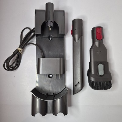 Dyson V7 Wall Mount Charger Dock Station With Charger & 2 Attachments Parts 