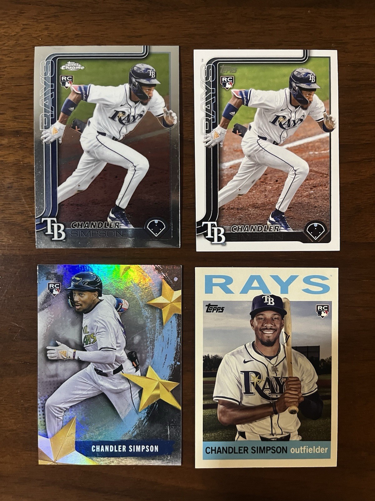 2025 Topps Chrome/Update/Archive Chandler Simpson Lot US277/USC179/SMLB-64/27 RC