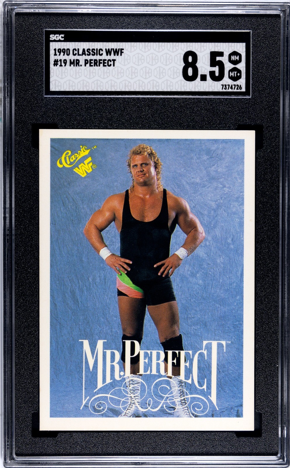 1990 Classic WWF #19 Mr. Perfect SGC 8.5 NM/MT+