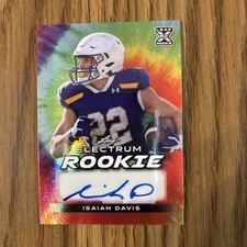2024 LEAF ELECTRUM ISAIAH DAVIS AUTOGRAPH ROOKIE CARD RC #ED 12/25. rookie card picture