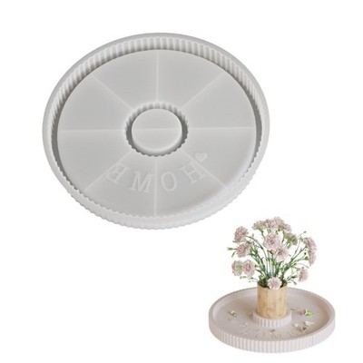 Easy Cleaning Silicone Mould Round Resin Tray Mold Silicone Texture for Crafting