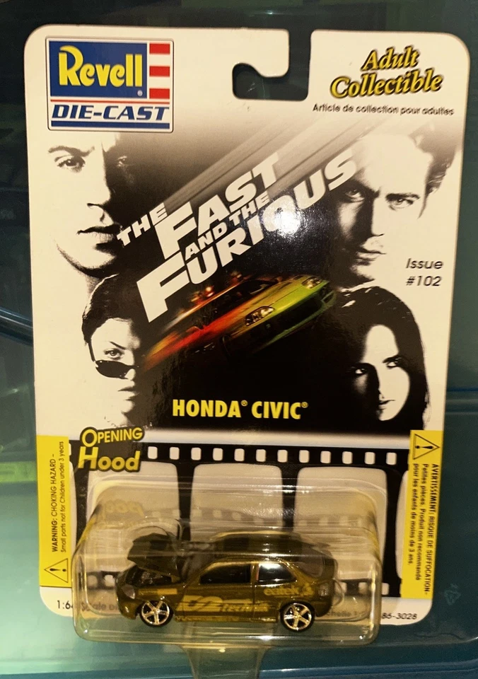 Revell Die Cast Fast and the Furious 1:64 Honda Civic #102 New - Image 2 of 3