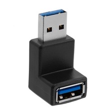 Cmple - 90 Degree USB 3.0 Male to Female Adapter Up Right Angle A Plug to Jac...