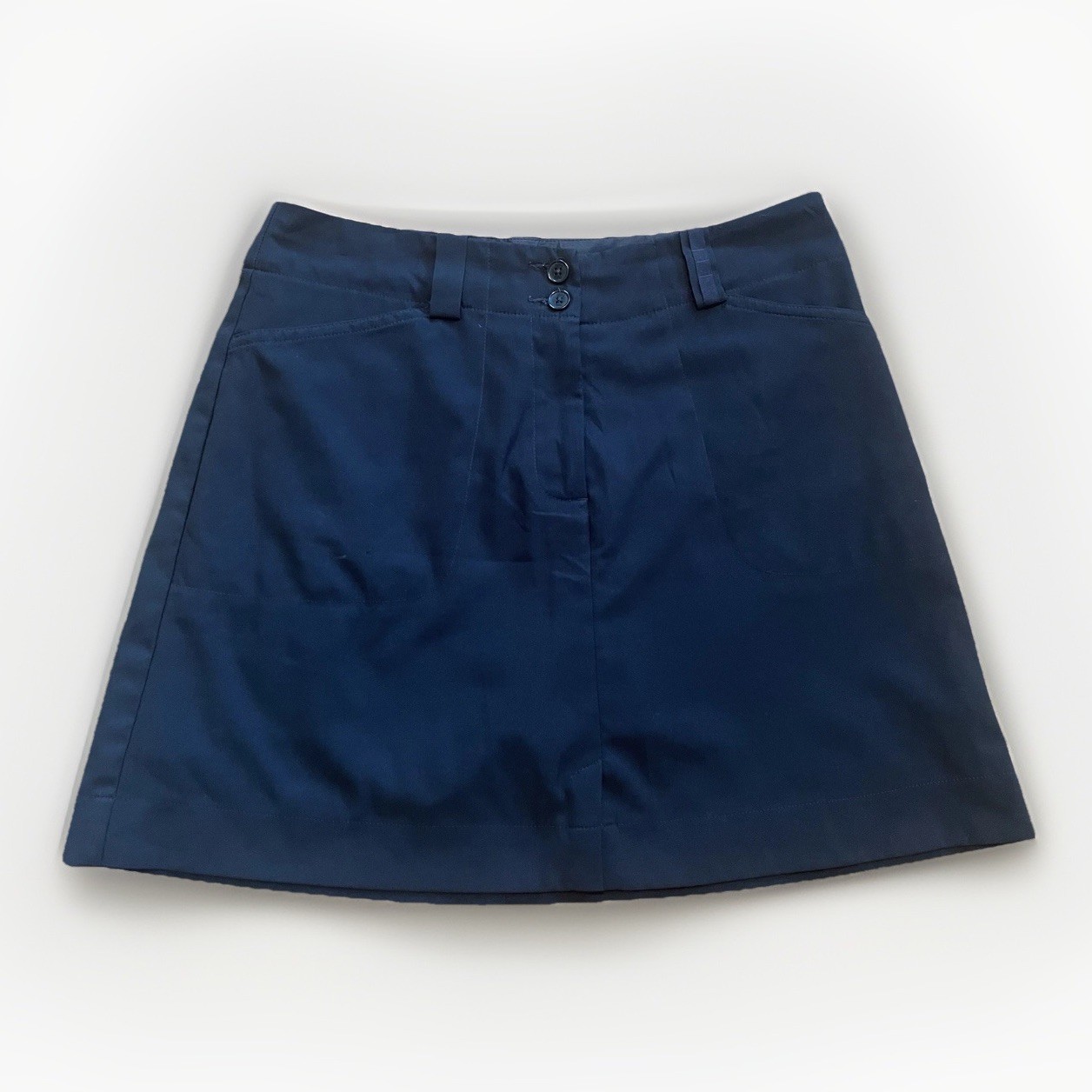 Nike Golf Women's 6 Black Dri-Fit Skort Front Pockets Button Front EUC