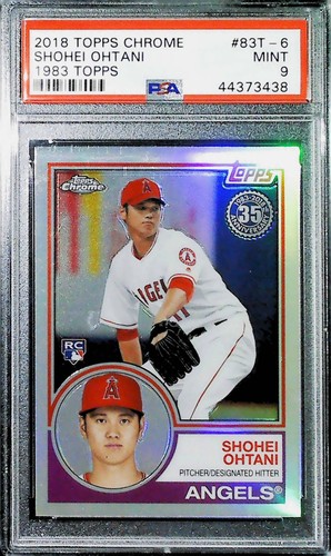 2018 TOPPS CHROME REFRACTOR 1983 VARIATION #83T-6 SHOHEI OHTANI ROOKIE PSA 9 🔥