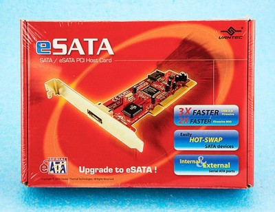 NEW VanTec UGT-ST300 2 PORT SATA & eSATA PCI HOST CARD, Factory Shrink Wrapped