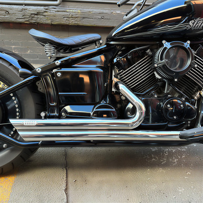 For Yamaha Dragstar 650 400 V star 650 XVS650 Shortshots Staggered Exhaust Pipes