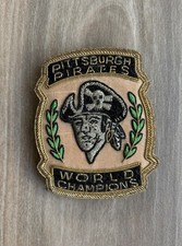 Unique Vintage Pittsburgh Pirates Hardback World Champions Patch Pinback Fasten