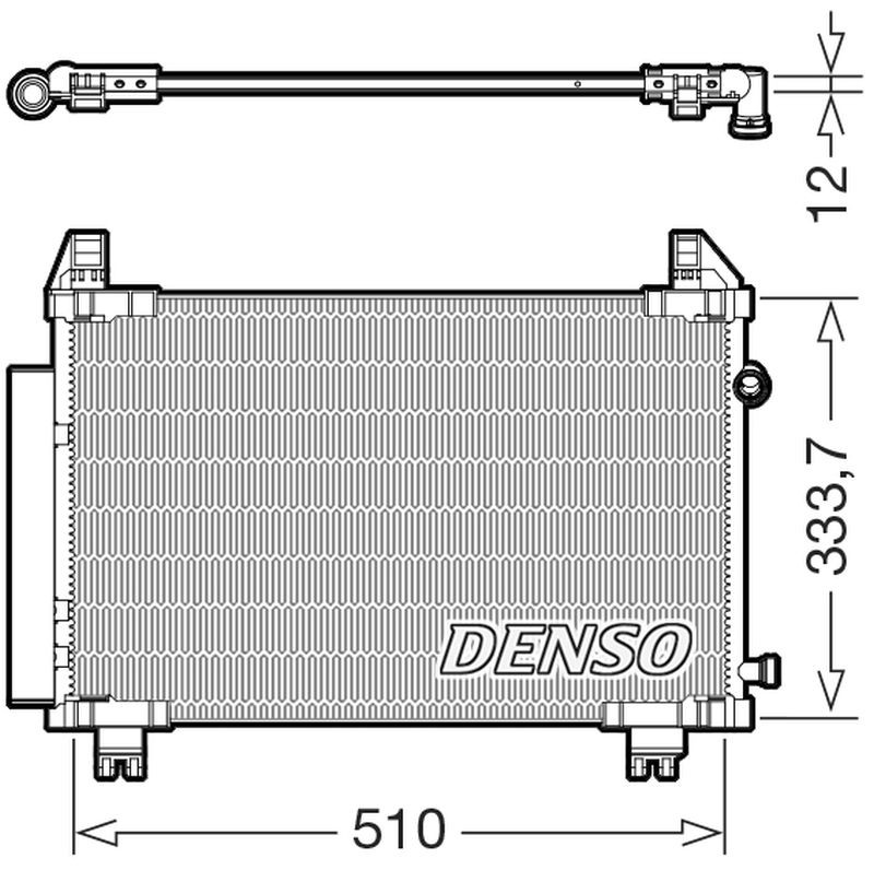 Fits DENSO DCN50062 Air conditioning condenser DCN50062 A/C condenser (with dry - Image 3