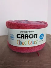 Caron Cloud Cakes Yarn Self Striping Magenta Madness 8.5 Oz 760 Yd Polyester...