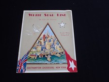 RARE 1930'S WHITE STAR LINE SHIP BROCHURE RMS OLYMPIC & RMS MAJESTIC #15