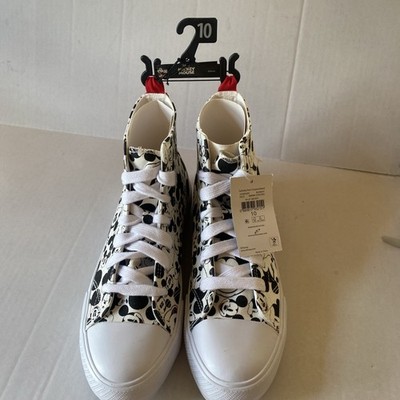 New Disney Women's Mickey Mouse High-Top Lace-Up Sneakers, Size 10 Medium Width
