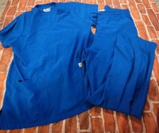 Carhartt Womens Scrub Set Blue Sz Large Top Bottom
