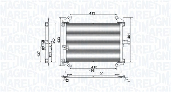 Magneti Marelli Kondensator Klimaanlage 350203772000 FüR Fiat Ducato Bus CAT 4X4-image