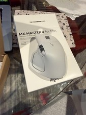 Logitech MX Master 4 for Mac Ergo Wireless Mouse Haptic USB-C White Silver