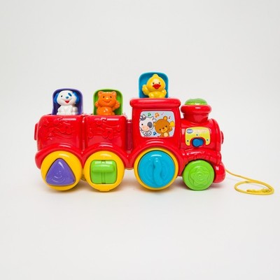 VTech Roll & Surprise Animal Train Pop-Up Animals   Lights Sounds Pull Toy