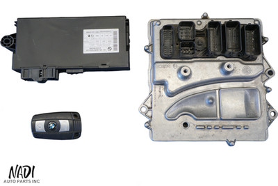 2011 2012 2013 BMW E82 135I N55 3.0L ENGINE ECU DME CAS KEY SET OEM 8606310