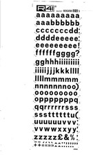 R41 TRASFERIBILI TRASFERELLI LETTERE MAIUSCOLE VARIE MISURE DA 2.1mm A 9.5mm