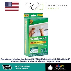 Duck Brand Window Insulation Kit 287406 Winter Seal Kit | Fits Up to 10 Windows