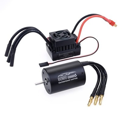 RC Brushless Motor ESC Combo: 3650 3900KV Black (motor+60A esc) 