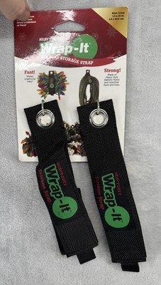 Wrap-It Storage Heavy-Duty Straps Hook and Loop 2 Pack Long Size 202-25B NEW