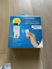Lutron P-PKG1P-WH Wireless Plug-In Lamp Dimmer with Remote