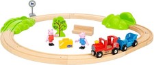 BRIO World 36123 Peppa Pig Wooden Starter Train Set With Figures & Accessories