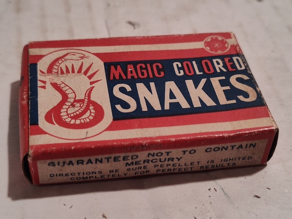 MAGIC Colored SNAKES Early Fireworks Firecracker Related Empty Vintage ...