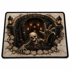 3D Skeleton Optical Illusion Doormat, Creepy Hole Halloween Rug, Spooky Skeleton