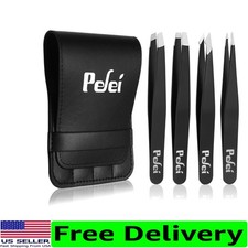 Compact Tweezers Set - Stainless Steel, Perfect for Travel  Grooming Precision