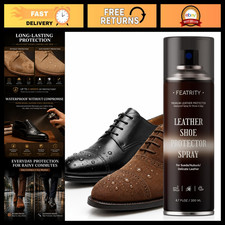 Leather Suede Shoe Protector Spray 6.7oz - Water Stain Repellent, Durable Sh