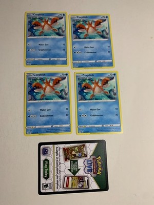 CORPHISH 033/159 - Pokemon Sword & Sheild CROWN ZENITH - NM + Code CARD