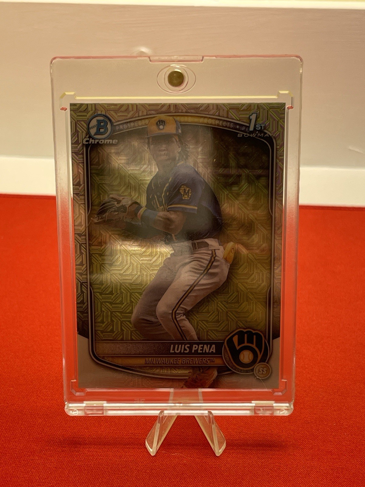 2025 Bowman - Chrome Prospects Luis Pena #BCP-38 Mojo Refractor (RC)