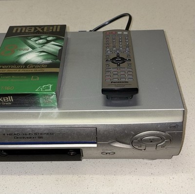 Panasonic Blue Line PV-V4603S VCR Silver 4-Head Hi-Fi w/remote VHS