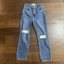 Abercrombie  Fitch Jeans Curve Love The Ankle Straight Ultra High Rise Sz 25/0S
