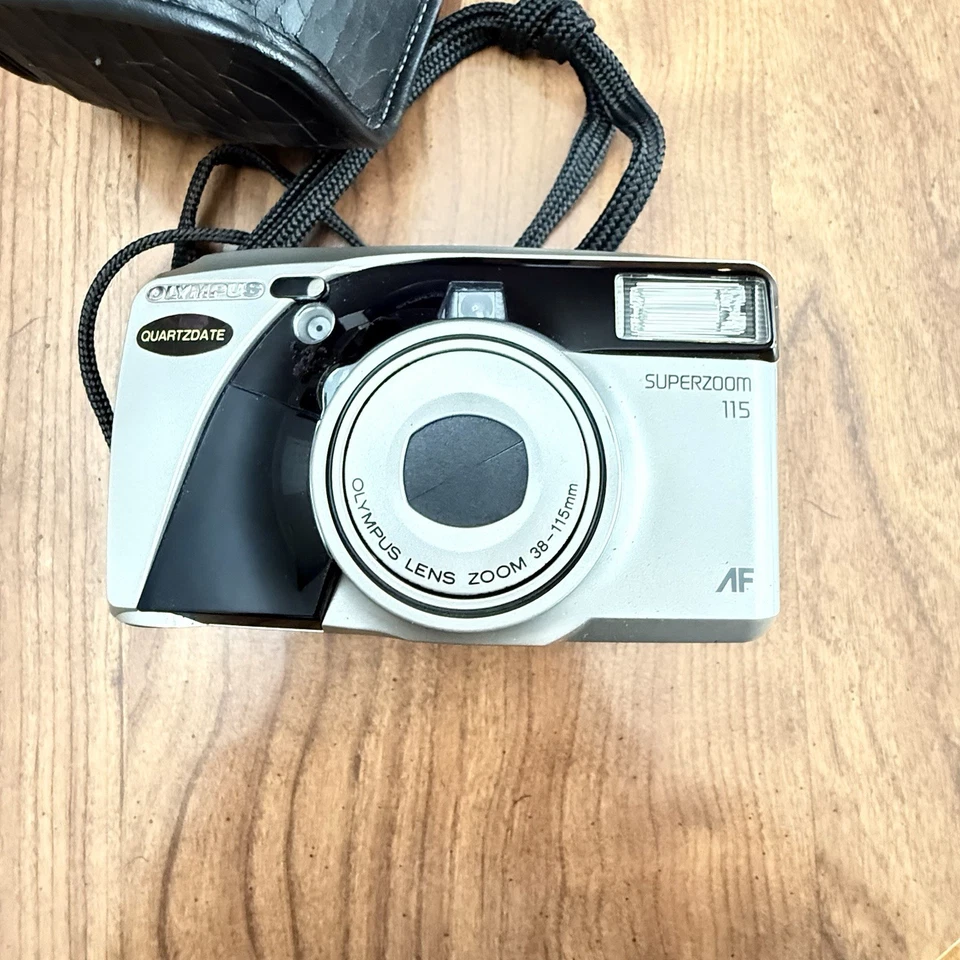 Vintage Olympus Superzoom 115 35mm Film Camera Point Shoot Zoom AF Untested - Image 3 of 4
