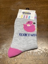 PEEPS Easter Socks  kickin  It With My Peeps, Size 5-9.5 NWT