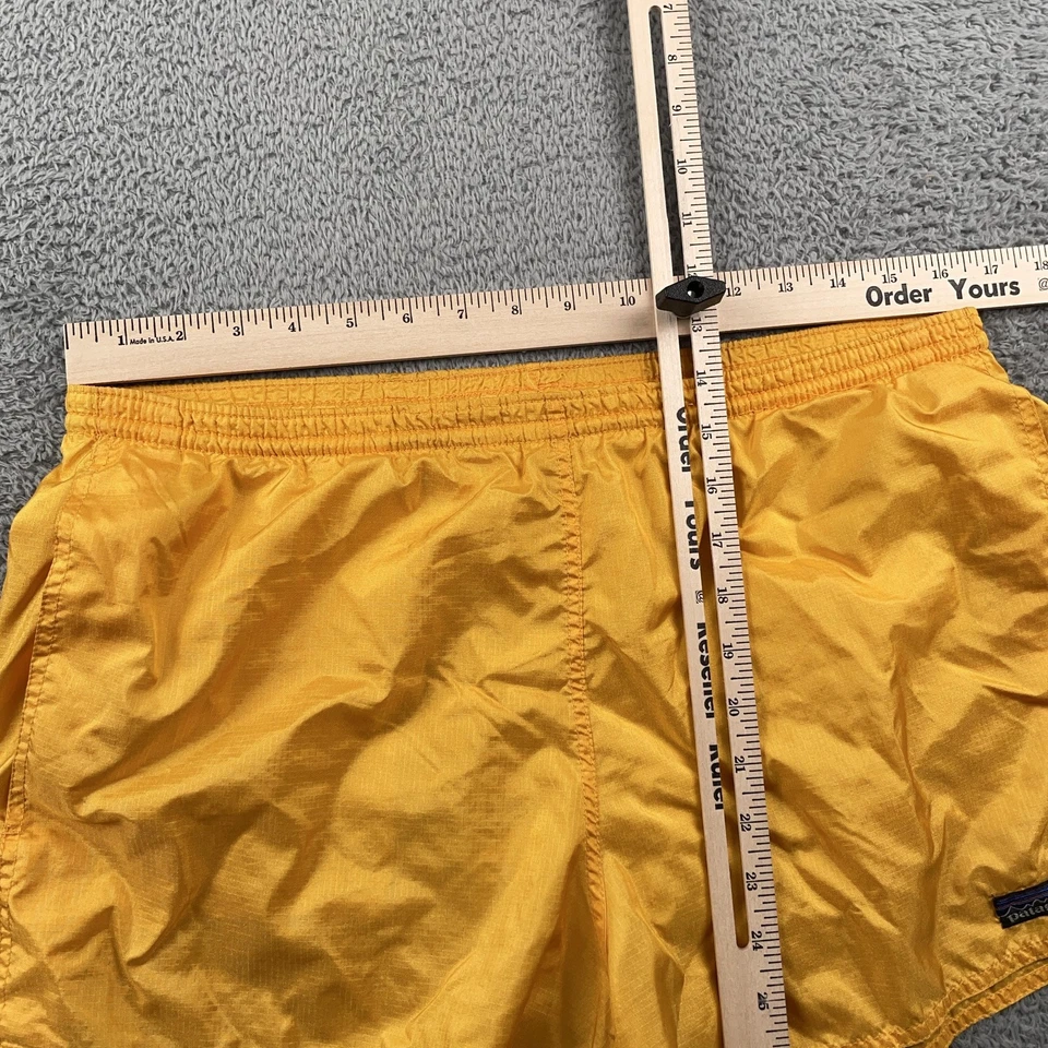 Pantalones Cortos Patagonia De Colección Para Hombres Medianos Amarillos Bolsos Nylon Forrados para Nadar Cordón Foto 4 de 4