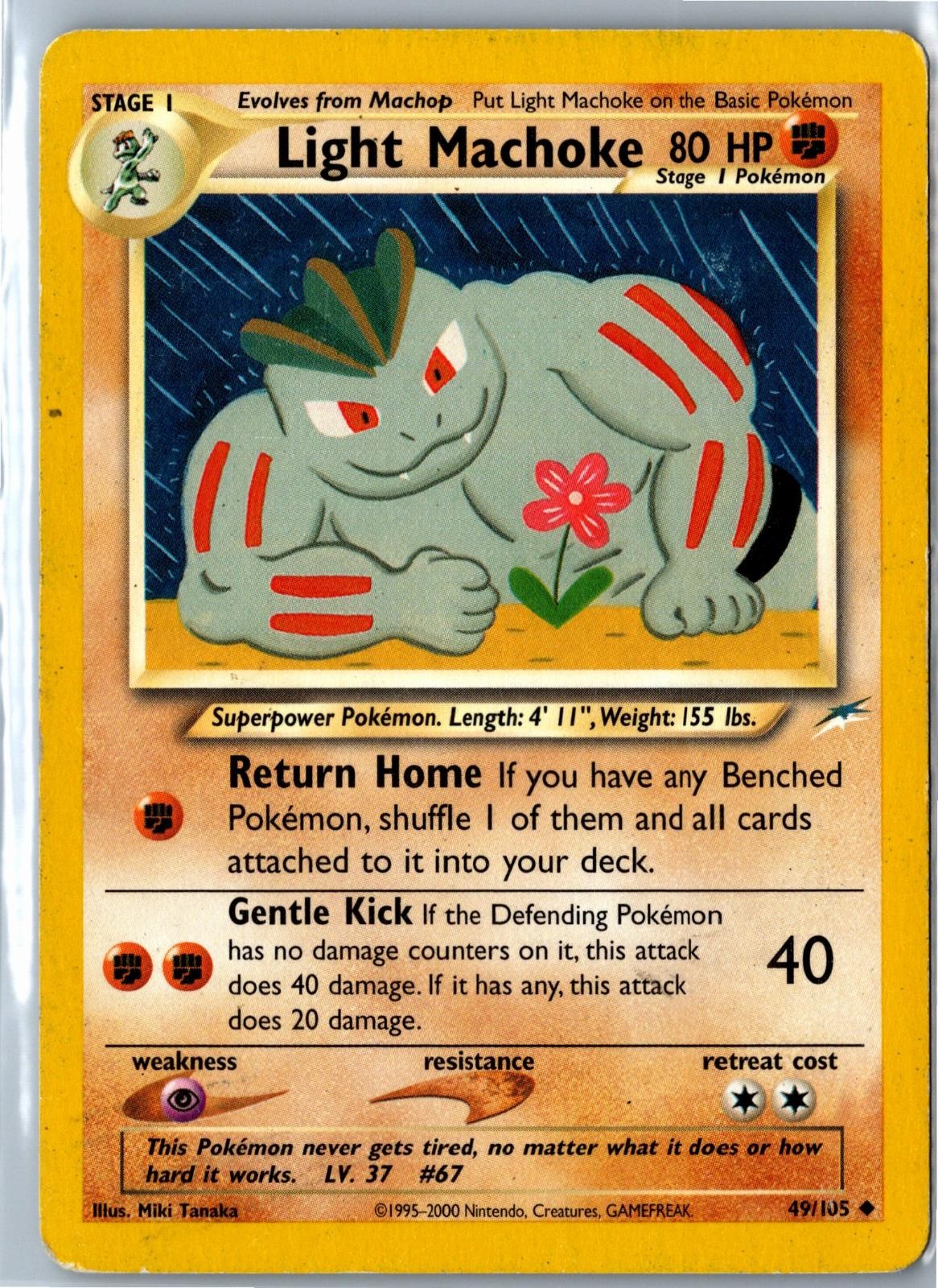 Light Machoke - 49/105 - Neo Destiny - Uncommon Unlimited - DMG - Vintage WOTC