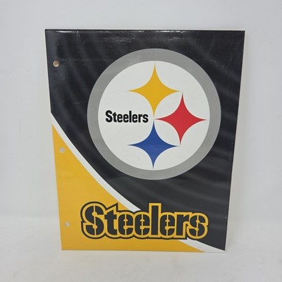 NFL Pittsburgh Steelers Football 2 Pocket School 3 Hole Folder Office