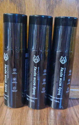 Lot Of 3 BlackWolf Body Acne Spray  4 Fl Oz