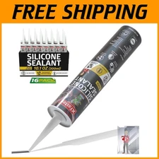 Black Silicone Caulk 100% Waterproof 16-Pack