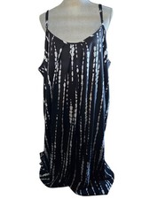 Plua Size 8XL Shein Pullover Spaghetti Strap Blue And White Dress